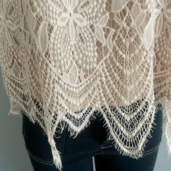 Love Fire Summer Top size XL with lace over layer and spaghetti straps. - Picture 4 of 9